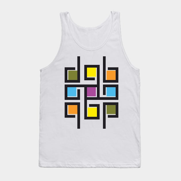 Square decorative color corporate identity design element. Tank Top by AlviStudio